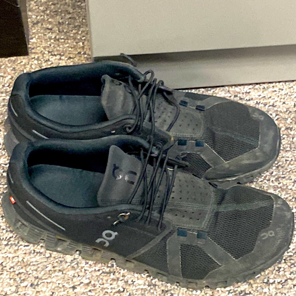 On tennis shoes